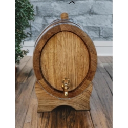 Beczka dębowa 5 L Owalna (komplet)